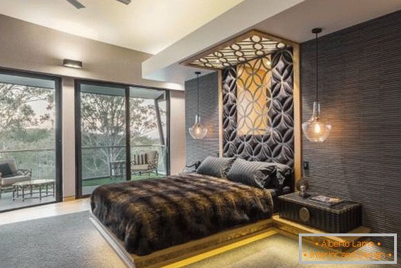 Design della camera da letto - foto di lusso moderna