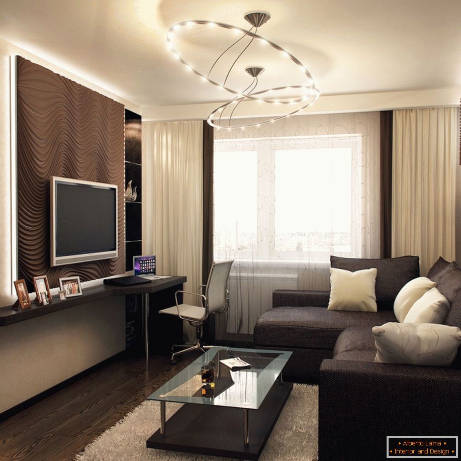 Interior design moderno di un piccolo appartamento