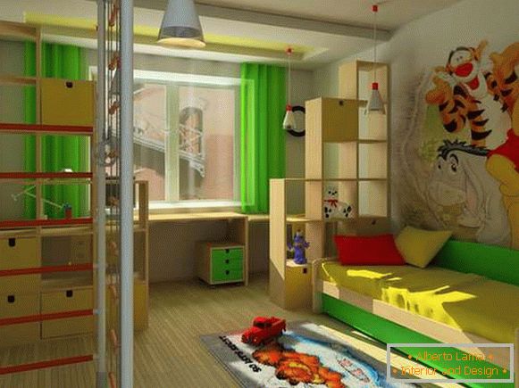 interno di una stanza per bambini per un ragazzo di 5 anni, foto 9