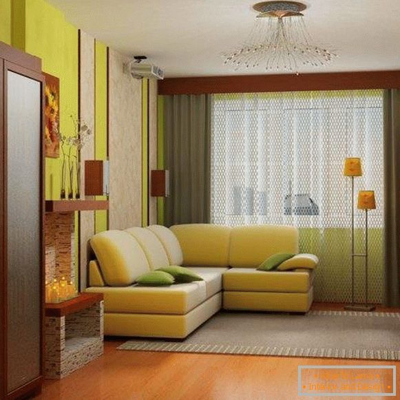 Il design elegante della hall di Krusciov con mobili compatti