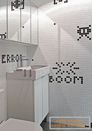 Mosaico originale nel design del bagno