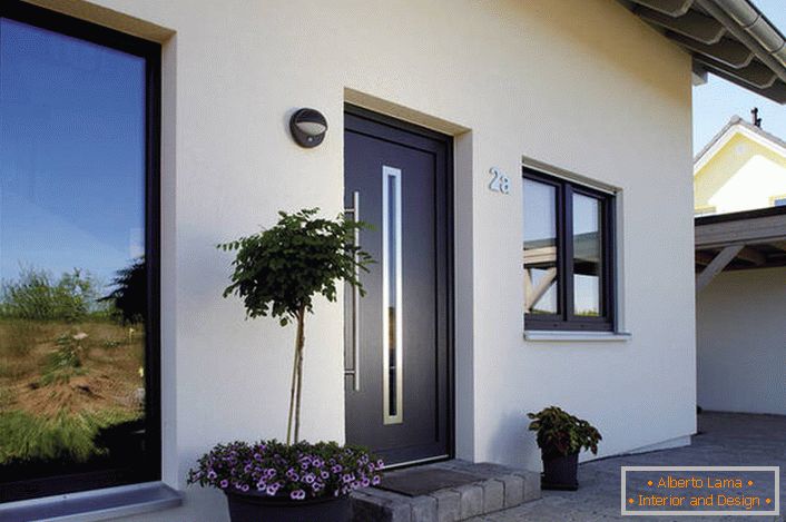 Le porte d'ingresso in metallo in stile Art Nouveau per una casa privata sono una soluzione funzionale ed esteticamente attraente.