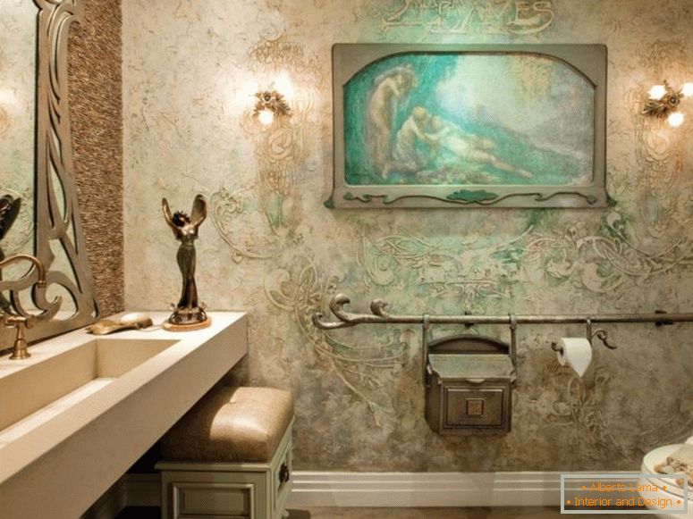 magnifico-art-deco-bagno-idee-con-crema-texture-wall-vernice-like-bagno-re-e-crema-legno-rettangolo-tavolo-compresi-lavabo e oro-acciaio-rubinetto-in- affondare-anche-awesome-interior-design