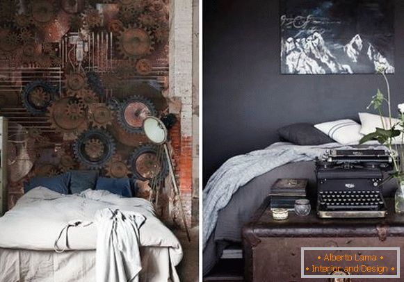 Interno camera da letto in stile steampunk - sfondi per foto