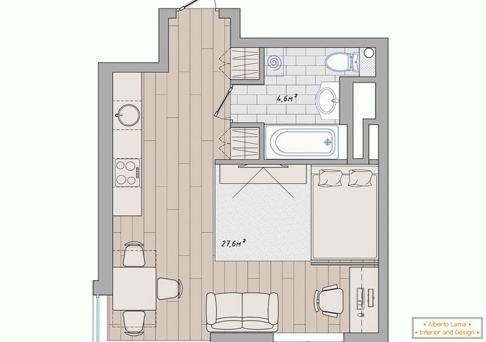 La disposizione dei piccoli appartamenti