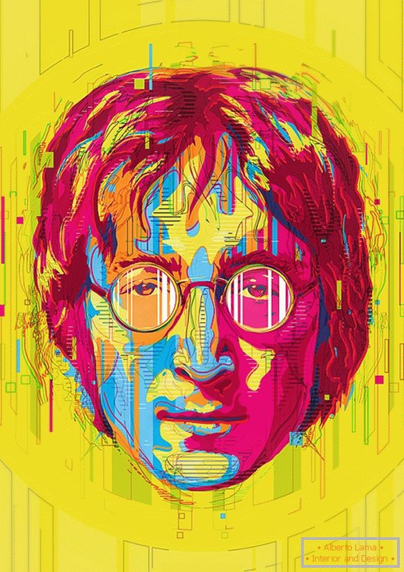Illustrazione di John Lennon, Mart Biemans