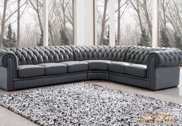 Mobili imbottiti angolari per il soggiorno - foto divano nell'interno