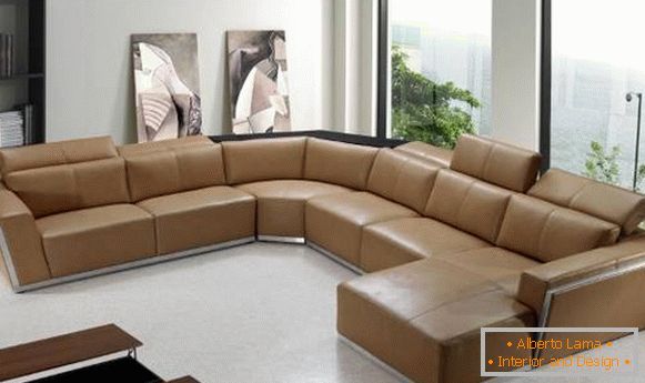 Mobili angolari morbidi per soggiorno - foto del divano angolare
