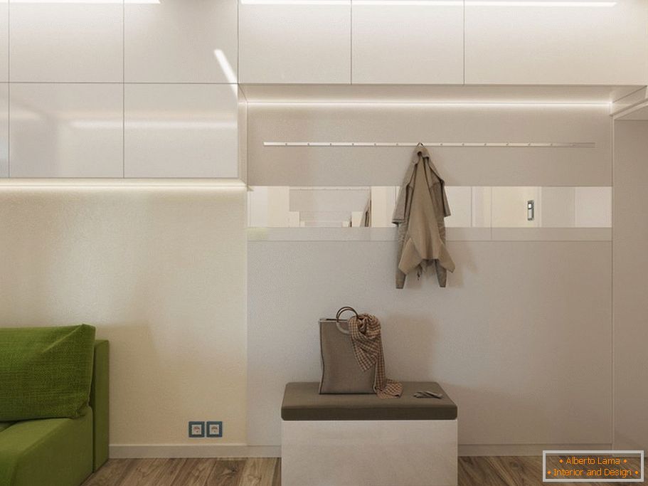 Design del corridoio в однокомнатной квартире 33 кв м