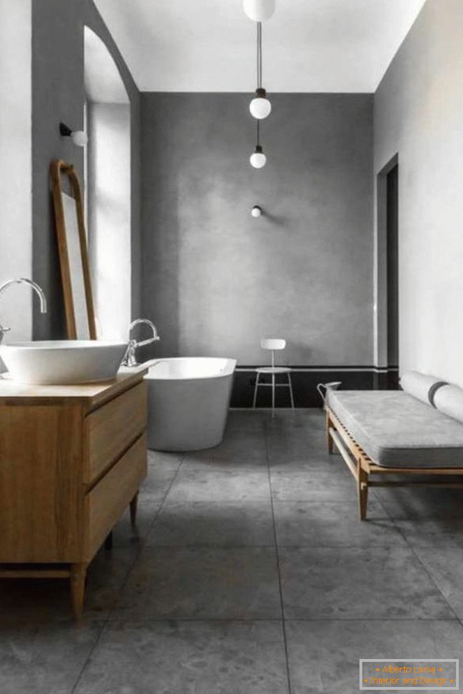 Lussuoso stucco veneziano nella foto del bagno