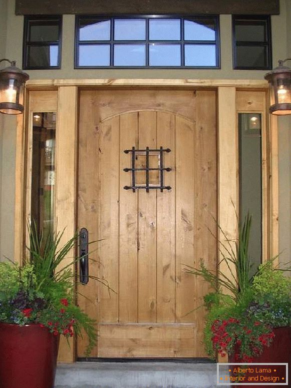 belle porte d'ingresso in legno, foto 38