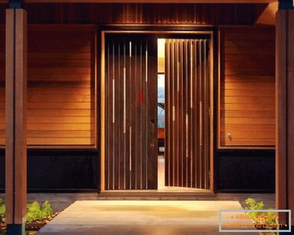 porte d'ingresso in legno per una casa privata, foto 6
