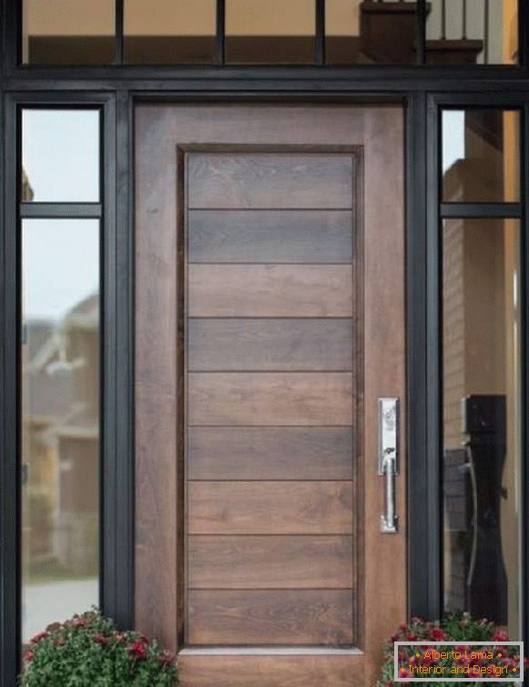 porte d'ingresso in legno per una casa di campagna, foto 9