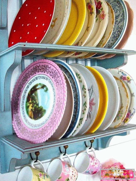 Stile vintage: piatti nell'interno