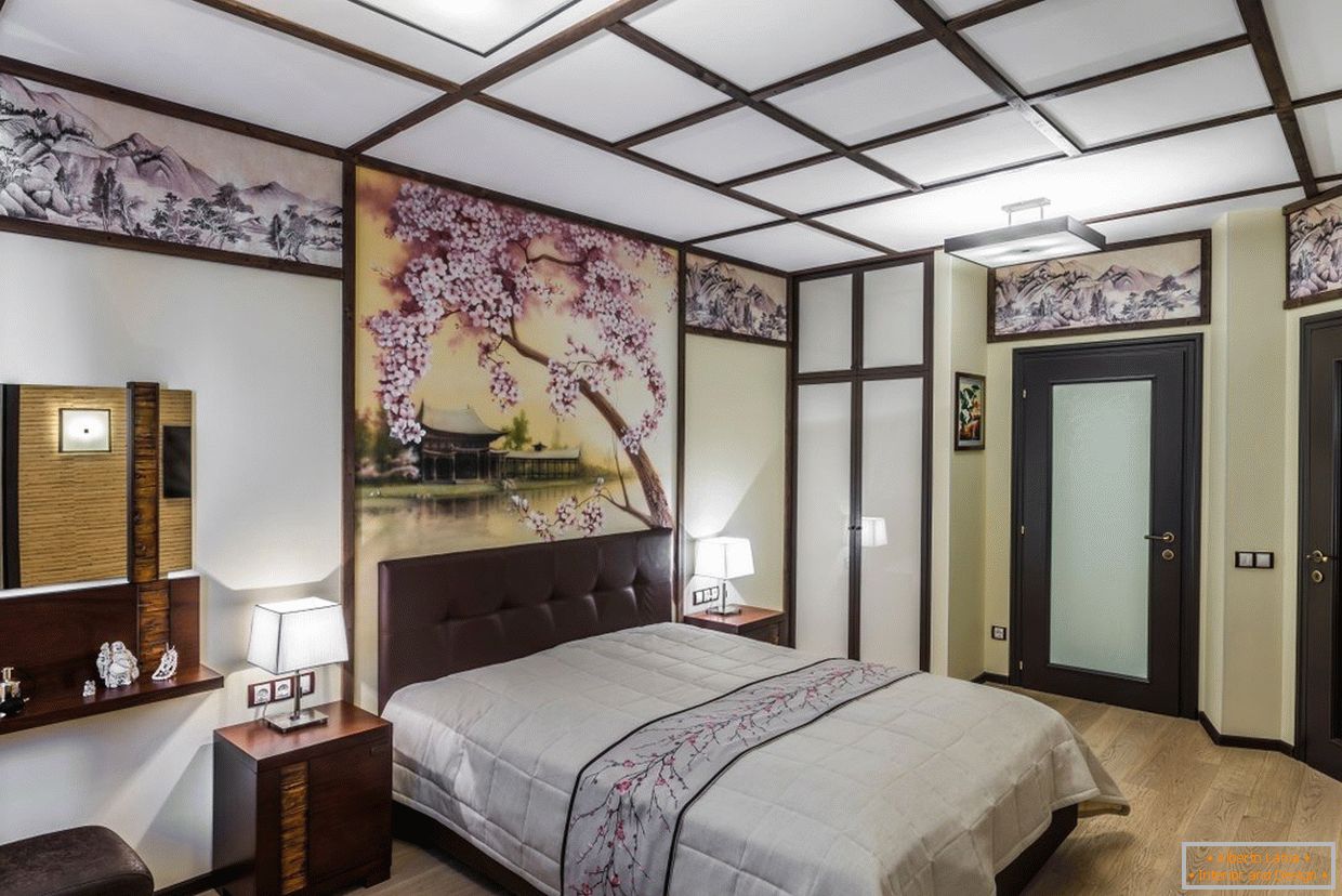 Interno della camera da letto в японском стиле