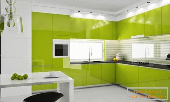 Modern-verde-cucina