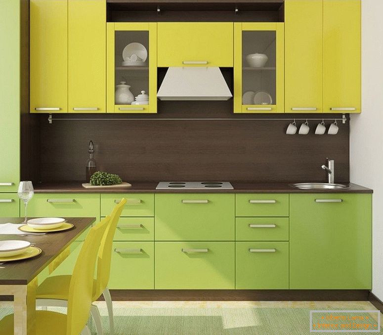 Cucina giallo-verde